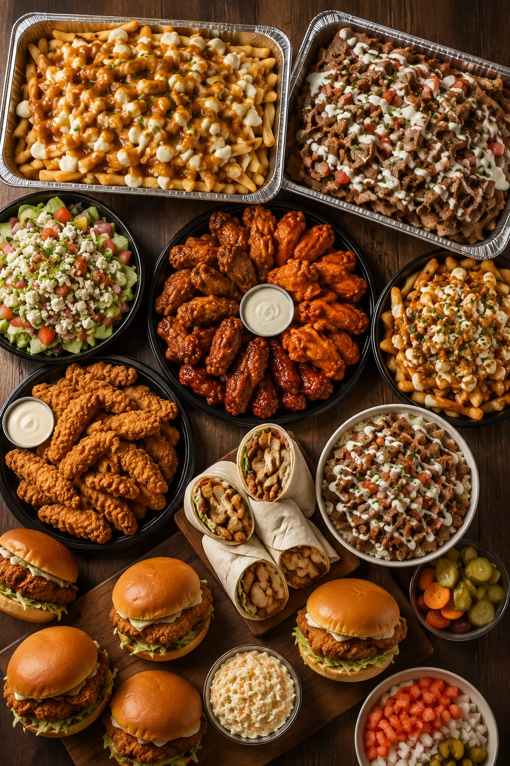 Halal donair and poutine catering trays for office lunches and parties from DJ Donair & Poutine Edmonton